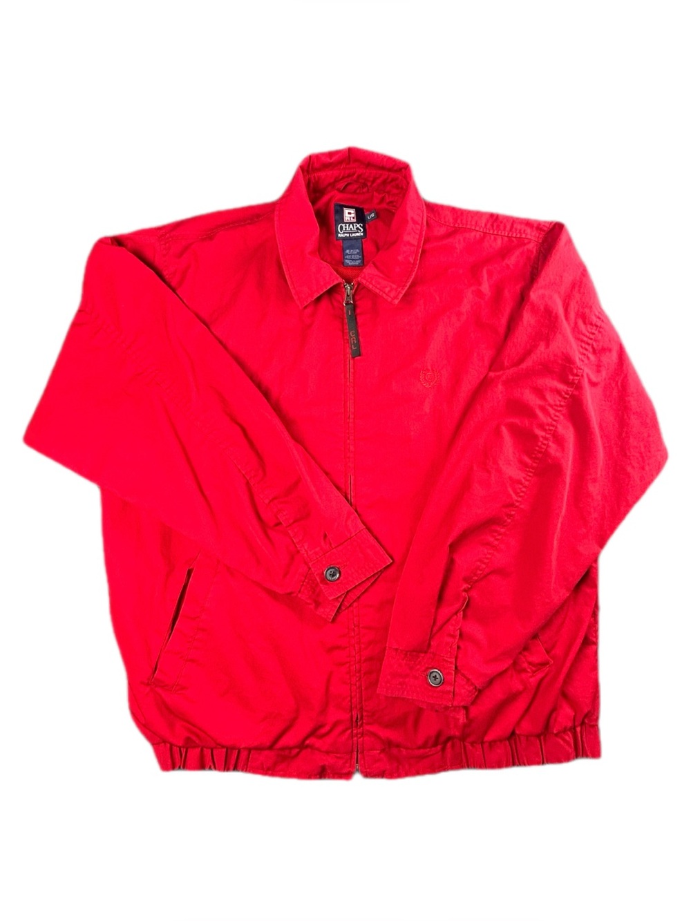 Vintage Ralph Lauren Men’s Red Bomber Jacket